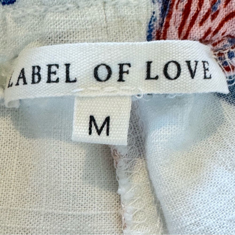 Label Of Love Anthropologie Womens M Tropical Wide Leg Linen Blend Resort Pants - Picture 14 of 16